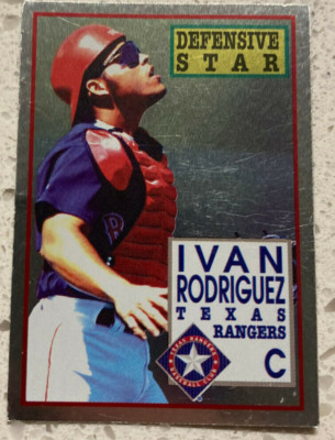 Texas Rangers Venezuela 1997 Panini Venezuelan Sticker Ivan Rodriguez Texas Rangers HOF Rare | eBay
