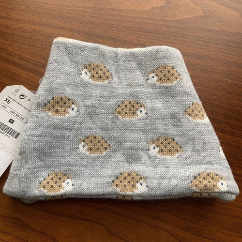 NWT ZARA BABY KNIT GRAY HEDGEHOG SCARF SNOOD / SIZE XS - Picture 2 of 6