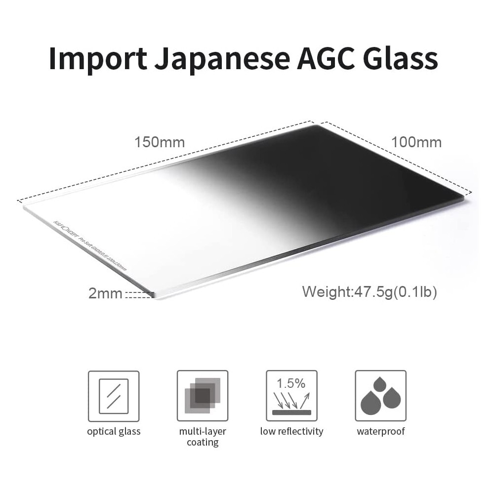 K&F Concept 100*150mm GND8 Reverse Graduated Grad Neutral