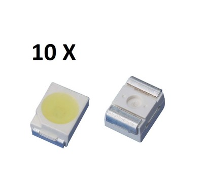 TecnoStore® - 10 LED SMD 3528 Alta Luminosità, Bianchi, Blu, Rosso, Verde, Giallo (Blu) - Foto 2