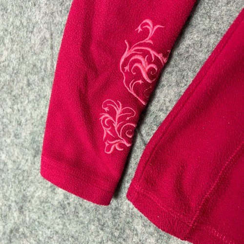 Cabelas Womens Sweater Small Pink Fleece Quarter Zip Outdoor Pullover Solid Top - Picture 5 of 11