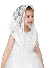Triangle First Communion Veils for Girls Lace Chapel Veil Mantilla Veils Lati...