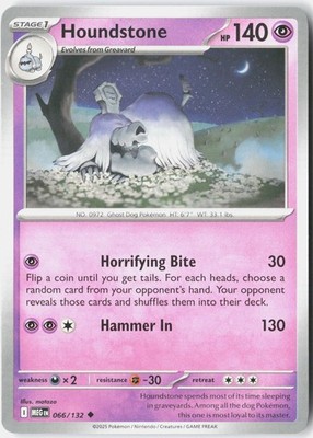 HOUNDSTONE 066/132 UNCOMMON MEGA EVOLUTION POKEMON NM