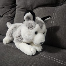 Animal Alley Toys R Us Realistic Husky Puppy Dog 2008 Plush 13" Stuffed no tag