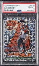 2021 PANINI DONRUSS OPTIC DOWNTOWN #DT10 JOE BURROW PSA 10