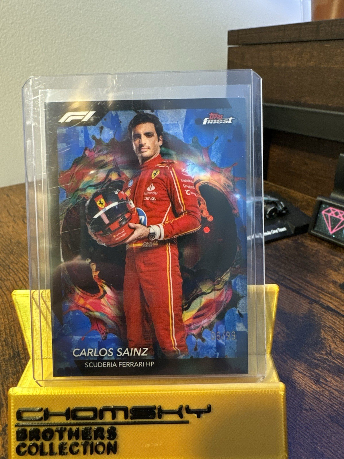 2024 Topps Finest Formula 1 - Rare Carlos Sainz #204 Blue Refractor /99
