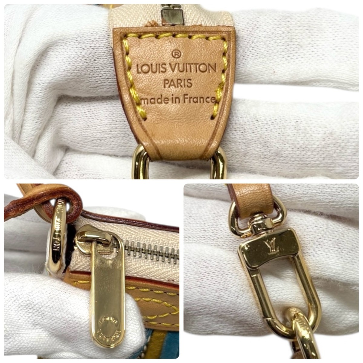 LOUIS VUITTON Vintage Monogram Multicolor Fringe Pochette Mini Bag
