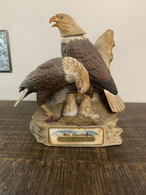 VTG Ski Country Large Decanter Bald Eagle Family ''The Birth of Freedom'' 4/5Qt