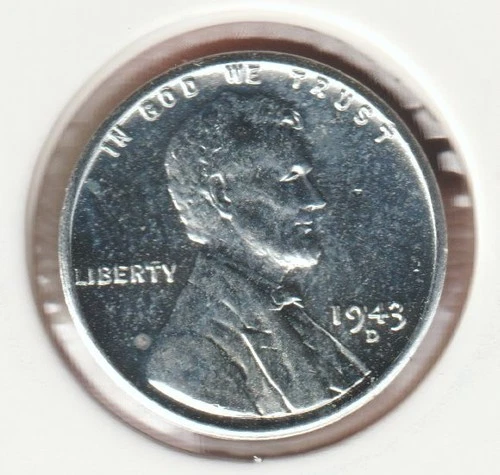 1943 WWII Lincoln Wheat Steel Penny Collectible US Collection Very Good War Coin
