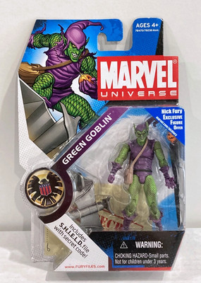 New 2008 Sealed Marvel Universe Fury Files Green Goblin 015 Hasbro Series 1