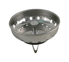 Plumb Pak PP820-50 Stainless Steel Spring Style Basket Strainer 3-1/2 Dia. in.