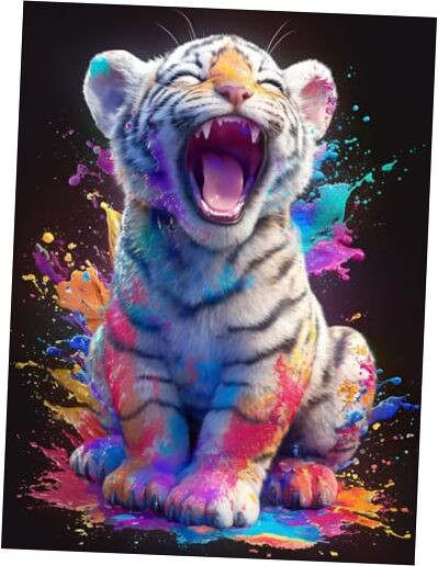 5D Diamond Painting Kits Tiger - DIY Diamond Art Kits for Adults Colour, Full