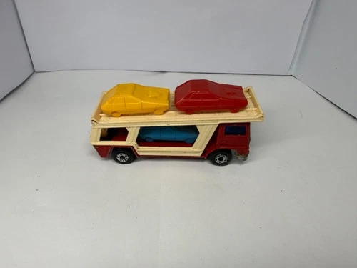 Vintage Matchbox Lesney 1978 CAR TRANSPORTER #11 Orange/Tan 1:64 Made in England
