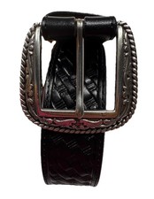 2007 Ariat Limited Edition Sz40 BLK Western Belt Silver Buckle Original Mast New