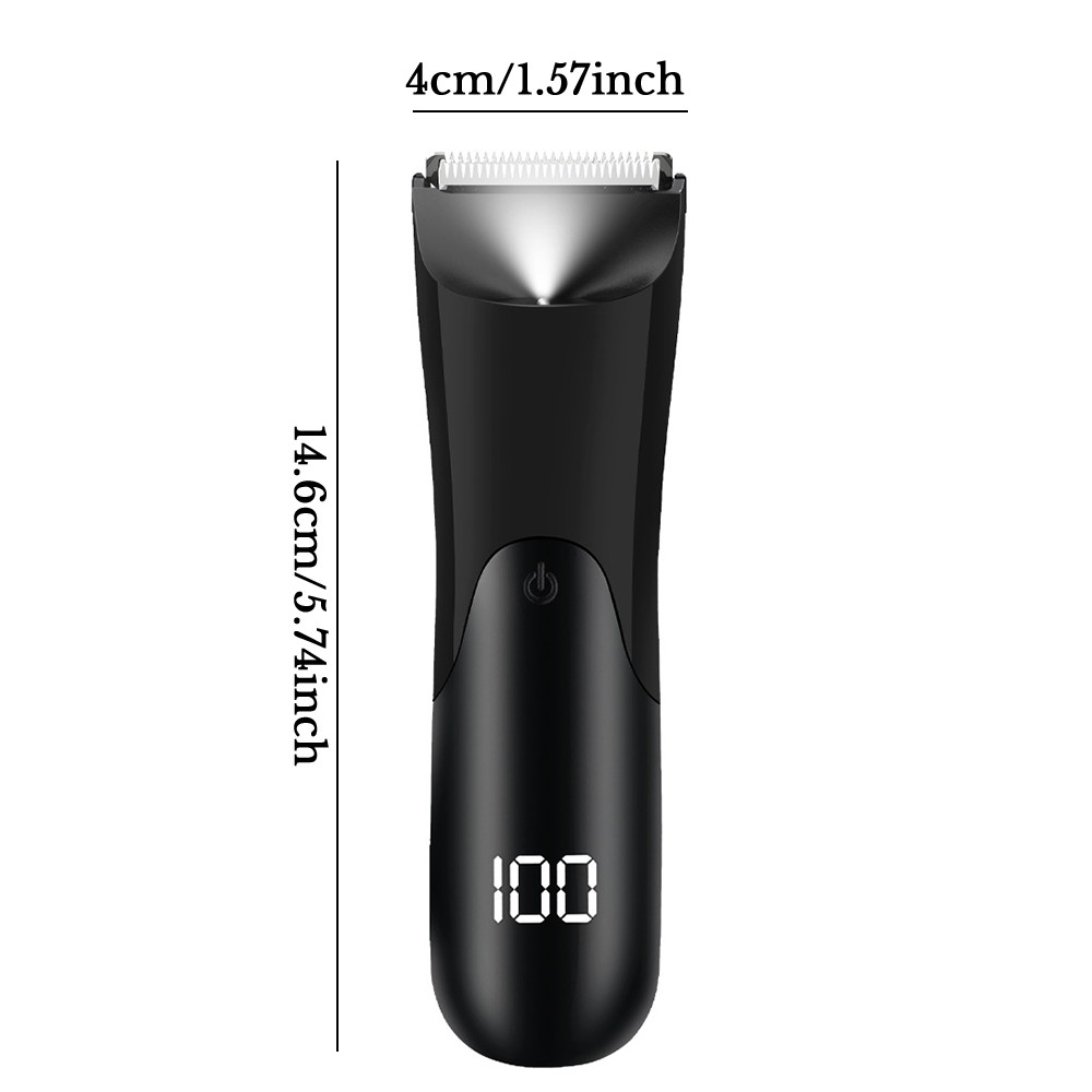 Groin Hair Trimmer for Men's Electric Ball Trimmer Wet/Dry Body Shaver