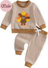 Toddler Baby Boy Halloween Outfit Cute Pumpkin Sweatshirt Pants Set