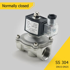 1/2" 3/4" 1" Stainless Steel Normally Closed Electric Solenoid Valve Water DN15 
