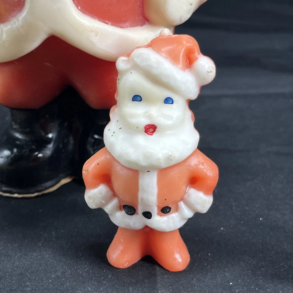 Juego de 7 velas navideñas vintage sumergidas a mano ciervo papá Noel novedad Foto 3 de 4