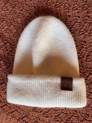C & C California Knit Ribbed Cuff Beanie Ivory O/S 
