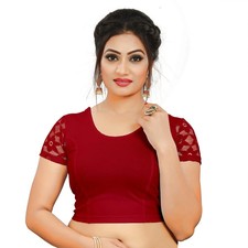 Indian Bollywood Cotton Lycra Blend Blouse Women's Designer Stitched Choli