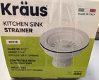 Kraus Plastic Heavy-duty Kitchen Sink Strainer Wear Resistant in White PST1-WH-C