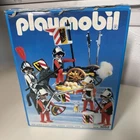 Vintage 1985 Playmobil 3052 Knights Cannon Soldiers Set w/ Box Medieval Figures