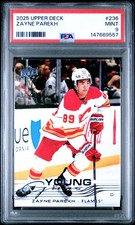 2025 UPPER DECK #236 ZAYNE PAREKH ROOKIE RC PSA 9