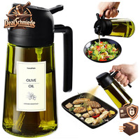 ÖLsprüHer 470Ml 2-In-1 ÖLspender FüR SpeiseöL Schwarz KüChen Gadget Kochen Grill
