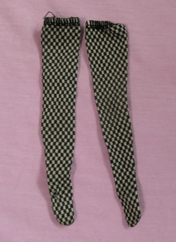 Vintage Skipper Clothes - Vintage Skipper1922 Town Togs Black & White Stockings