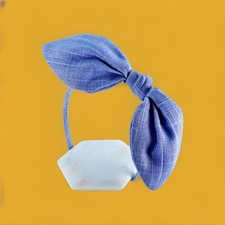 Bow Ribbon Girls Headband Hairbands Light Denim Blue Stylish Gifts Trendy Cute