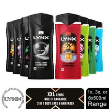 Lynx Shower Gel 12H Refreshing Fragrance w/ 100% Moisturisers 500ml, 1, 3 or 6pk