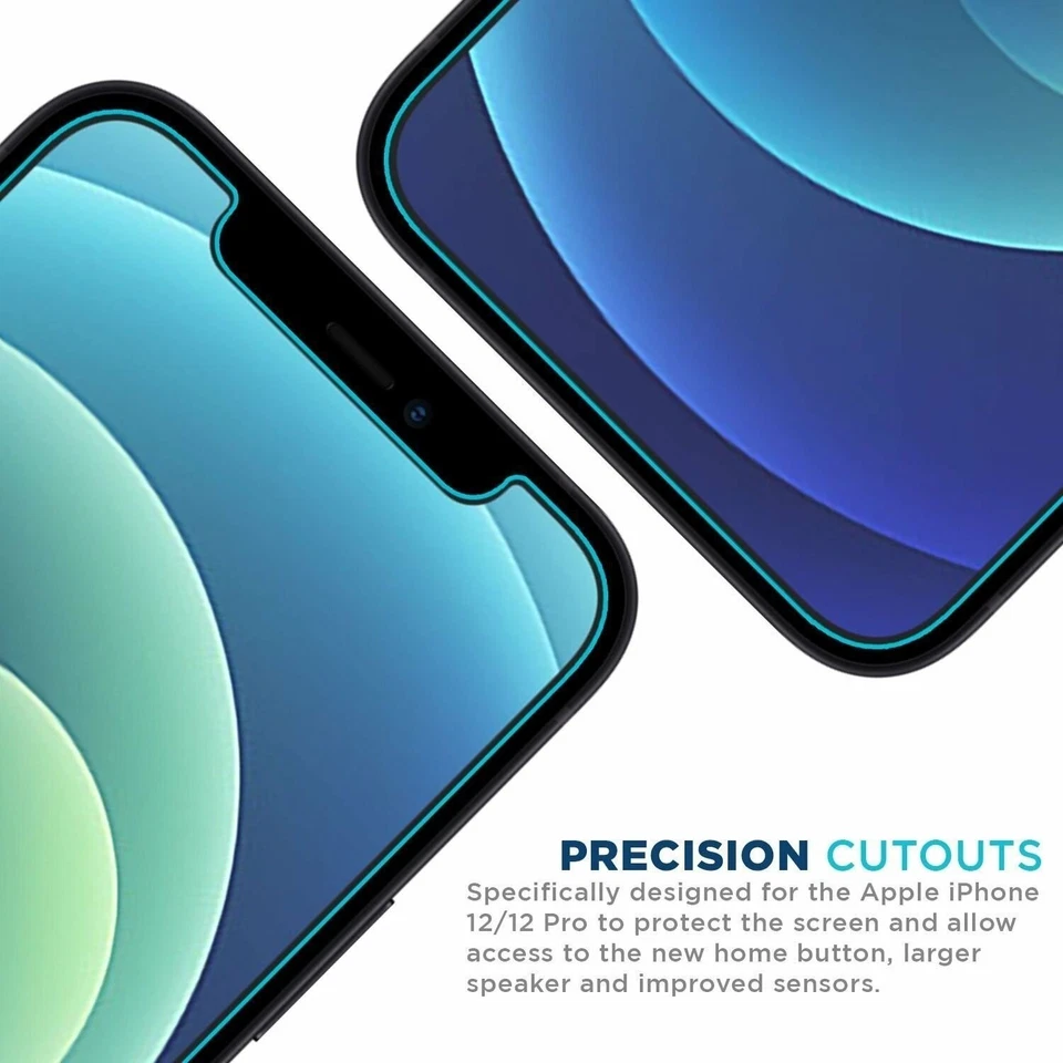 Tech Armor HD Clear Film Screen Protector for iPhone 12/12 Pro (6.1")  [4-Pack] - Image 3 of 4