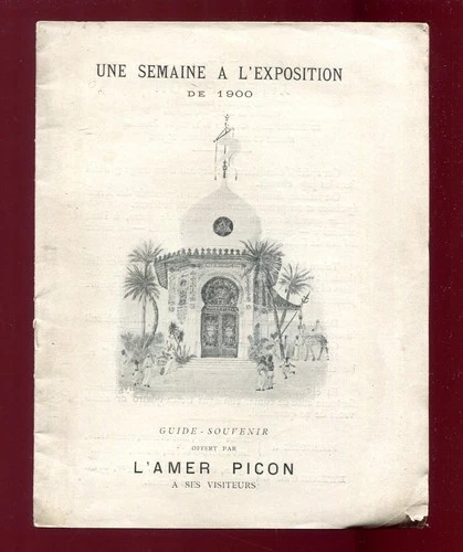 Antique Document Rare 1900 Exhibition Catalogue Pub Amer Picon