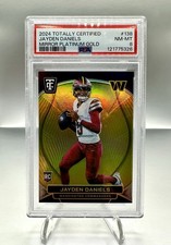 2024 Panini Totally Certified - Jayden Daniels Mirror Platinum Gold /10 PSA 8 RC