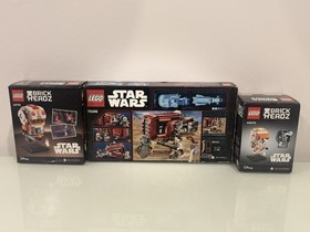 LEGO Star Wars BrickHeadz 40795 Luke, 40675 Cody, 75099 Rey's Speeder (Brand New
