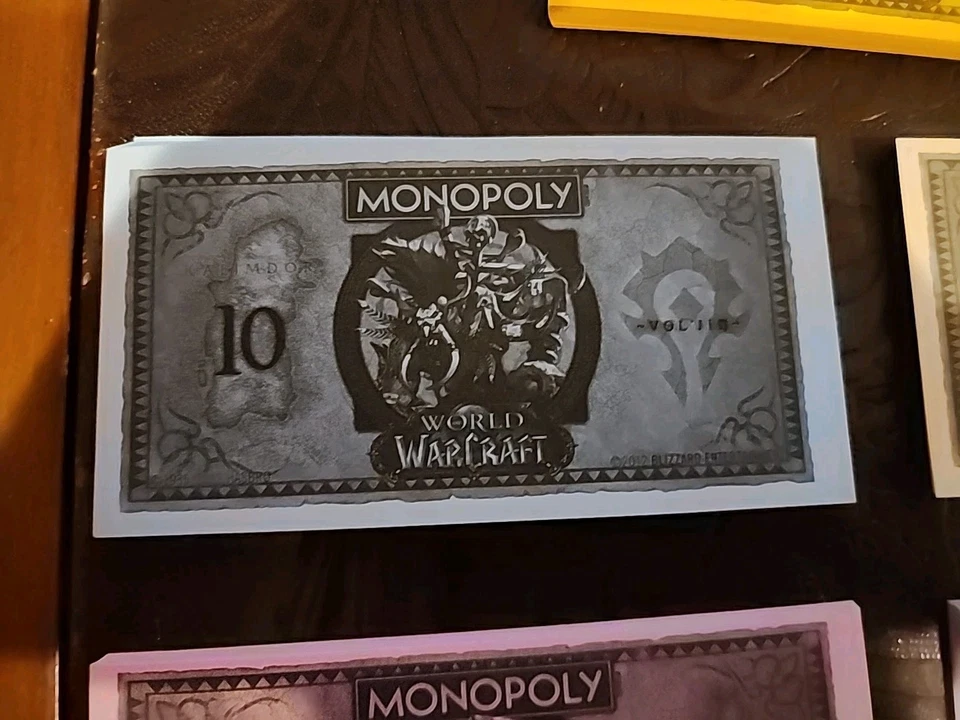 Monopoly World of War Craft EDICIÓN 2012 dinero de repuesto sellado Foto 4 de 4
