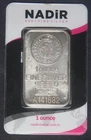 NADIR REFINERY  1 OZ 999 SILVER BAR IN ASSAY CARD LOT 281057