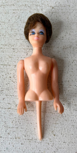 VTG 1971 Wilton Brunette Torso Doll Cake Topper Pick Hong Kong