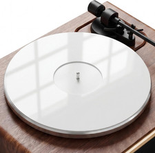 12-Inch Acrylic Turntable Mat, White Anti-Static Hi-Fi Vinyl Slipmat White Acr