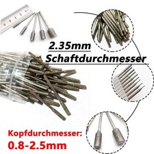 0,8mm - 2,5mm Diamant Fräser Schleifstift Schleifer Gravierer Diamantfeile Bohre