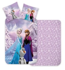 Parure de Lit Reines des Neiges Purple, 100% Coton, Housse de Couette Réversi...