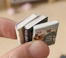 3 pcs Dolls House Miniature Books 1:12 scale Scene Craft Prop Accessory
