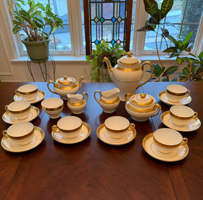 MINTON BONE CHINA-BUCKINGHAM K-159 PATTERN * COFFEE & TEA SERVICE FOR 8-25 PCS 