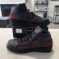 Air Jordan 2 Retro BG Black/Varsity Red Size 7Y GS Used