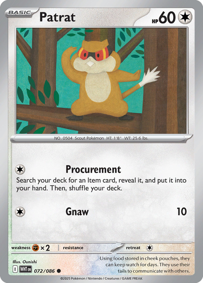 Patrat - 072/086 - Common NM White Flare