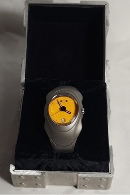 Oakley Timebomb Titanium X Watch Cannon Yellow Face W/ Rare Metal