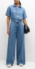 Rag Bone Featherweight Sofie Denim Jumpsuit Size M