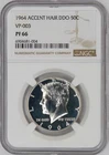1964 90% Silver Proof Kennedy Half Dollar - Accent Hair DDO - NGC PF-66 VP-003