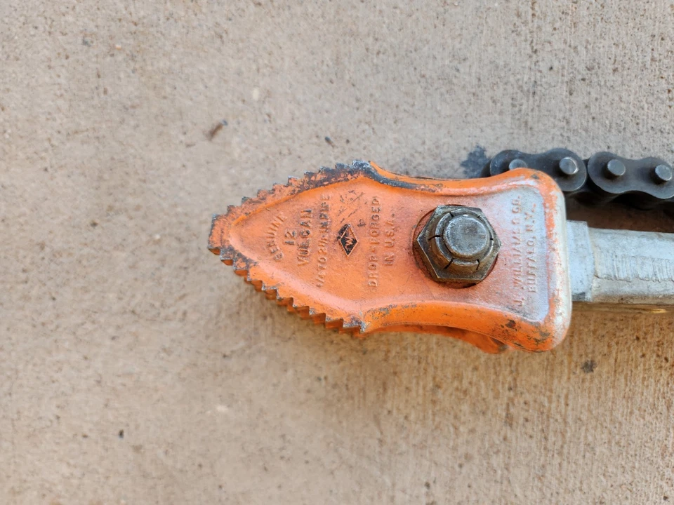 Llave de correa de tubo de cadena VULCAN VINTAGE No. 12 - 25" de largo Foto 2 de 4