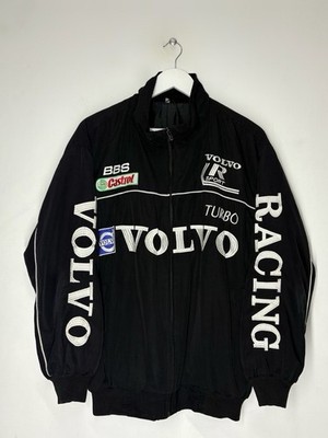 Vintage Volvo Turbo Racing Jacket Formula 1 Black Bomber Streetwear Style Size M